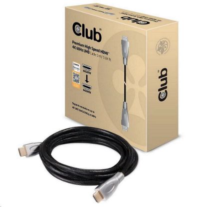 Obrázek Club3D Kabel Certifikovaný HDMI Premium High Speed, HDMI 2.0 4K60 Hz UHD, 3m