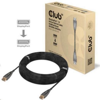 Obrázek Club3D Kabel DisplayPort 1.4 Active Optical Unidirectional 4K120 Hz 8K60 Hz (M/ M), 20m