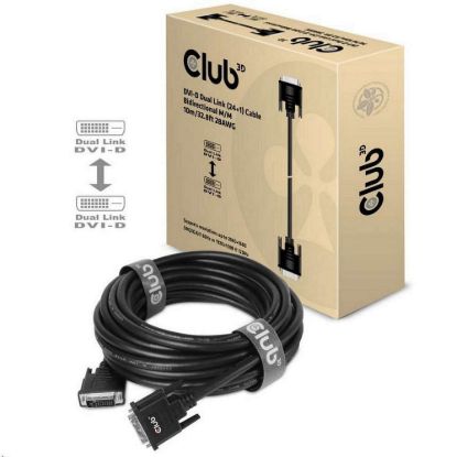 Obrázek Club3D kabel DVI- D Dual Link (24+1), 10m, Bidirectional, 28 AWG