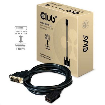 Obrázek Club3D Kabel DVI- D na HDMI 1.4, (M/ F), 2m