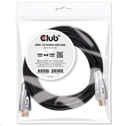 Obrázek Club3D Kabel HDMI 2.0, High Speed 4K60 Hz UHD (M/ M), 5m