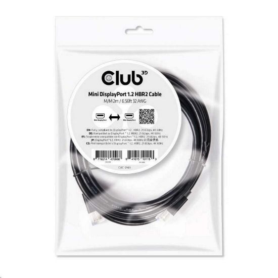 Obrázek Club3D Kabel mini DisplayPort 1.2 4K60 Hz UHD HBR2 (M/ M), 2m