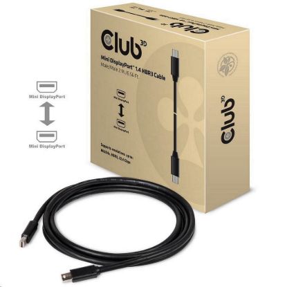 Obrázek Club3D Kabel mini DisplayPort 1.4 HBR3 8K60 Hz (M/ M), 2m, 34 AWG