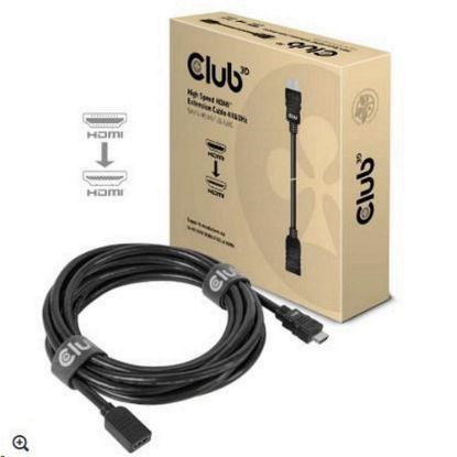 Obrázek Club3D Kabel prodlužovací Rychlý HDMI 4K60 HZ (M/ F), 5m, černá, 26 AWG