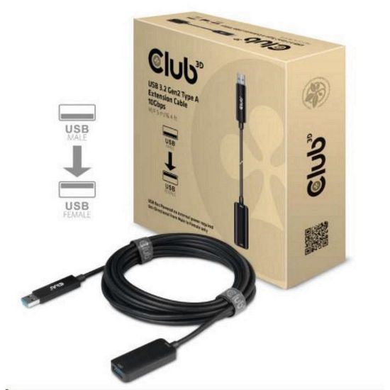 Obrázek Club3D Kabel prodlužovací USB 3.2 Gen2 (M/ F) 10Gbps, 5m