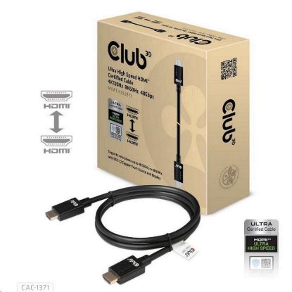 Obrázek Club3D Kabel Ultra Rychlý HDMI™ Certifikovaný 4K 8K60 Hz 48Gbps (M/ M), 1m, 30 AWG