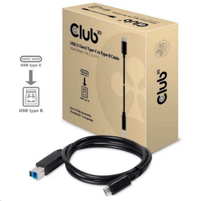 Obrázek Club3D Kabel USB 3.1 typ C Gen2 na USB typ B (M/ M), 1m