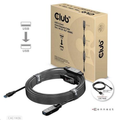 Obrázek Club3D Kabel USB 3.2 Gen1 Active Repeater Cable M/ F 28AWG, 15m