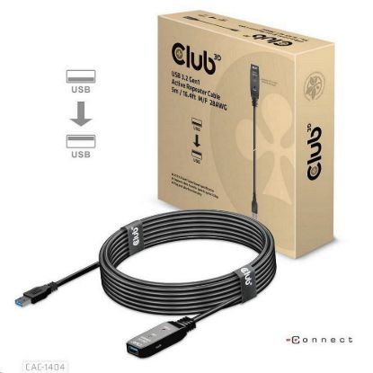 Obrázek Club3D Kabel USB 3.2 Gen1 Active Repeater Cable M/ F 28AWG, 5m