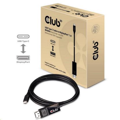 Obrázek Club3D Kabel USB Typ C na DisplayPort 1.4 8K 60 Hz (M/ M), 1, 8m