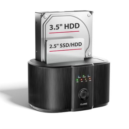 Obrázek AXAGON ADSA- SC, USB- C 5Gbps dokovací stanice pro 2x SATA 6G 2.5"/ 3.5" SSD/ HDD s funkcí klonování