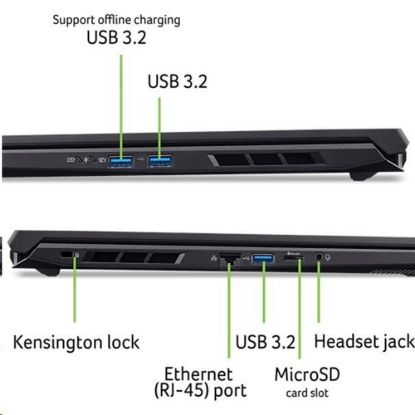 Obrázek ACER NTB Nitro V 17 (ANV17- I31- 774M), Core 7 240H, 17.3" FHD, 16 GB, 1 TB SSD, RTX 5070, Linux, Black