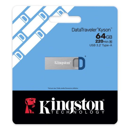 Obrázek Kingston Flash Disk 64 GB USB3.2 Gen 1 DataTraveler Kyson, R: 220MB/ s