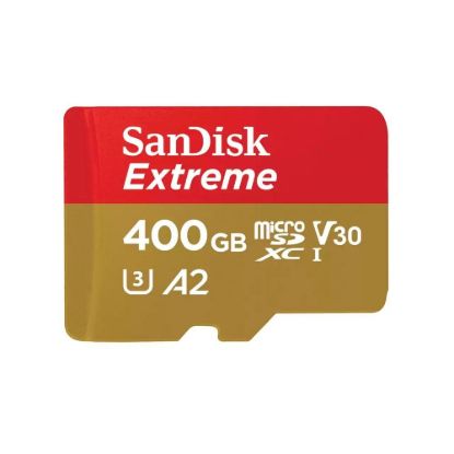 Obrázek SanDisk micro SDXC karta 400 GB Extreme (190 MB/ s Class 10, UHS- I U3 V30) + adaptér