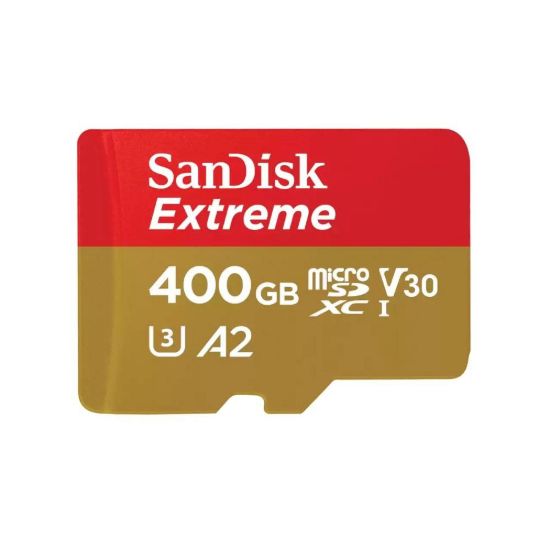 Obrázek SanDisk micro SDXC karta 400 GB Extreme (190 MB/ s Class 10, UHS- I U3 V30) + adaptér