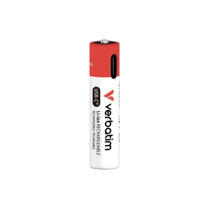 Obrázek VERBATIM Nabíjecí baterie AAA USB- C 4- Pack 500 mAh