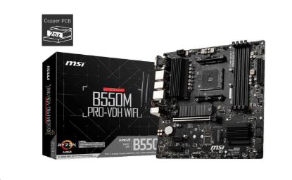 Obrázek BAZAR - MSI MB Sc AM4 B550M PRO- VDH WIFI, AMD B550, 4xDDR4, VGA, mATX - Po opravě (Bez příšlušenství)