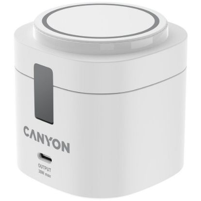 Obrázek Canyon 4 in 1 Wireless Charging Stand OnCharge 405 qi2 ADAPTER, 30W White