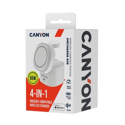 Obrázek Canyon 4 in 1 Wireless Charging Stand OnCharge 405 qi2 ADAPTER, 30W White