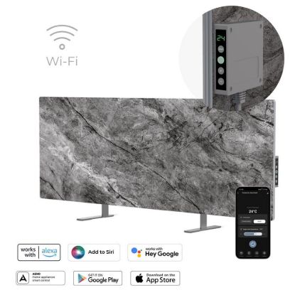 Obrázek AENO GH6s Chytré Topení, infrared + konvekce, tvrzené sklo,LED displej,  700W, Antique marble - LIMITOVANÁ EDICE