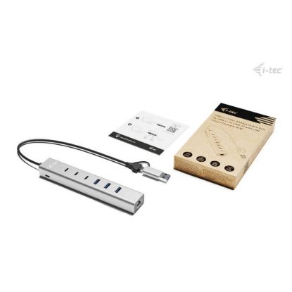 Obrázek i- tec USB- C/ USB- A Metal HUB 6 port (3x USB- C, 3x USB- A), LAN, Power Delivery 85 W
