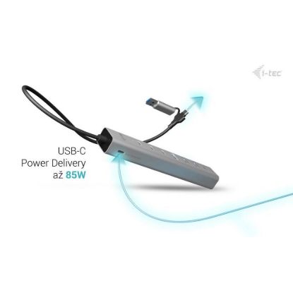 Obrázek i- tec USB- C/ USB- A Metal HUB 6 port (3x USB- C, 3x USB- A), LAN, Power Delivery 85 W