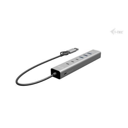 Obrázek i- tec USB- C/ USB- A Metal HUB 6 port (3x USB- C, 3x USB- A), LAN, Power Delivery 85 W
