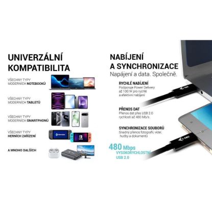 Obrázek i- tec USB- C Charging Cable 1.8m - nabíjecí kabel
