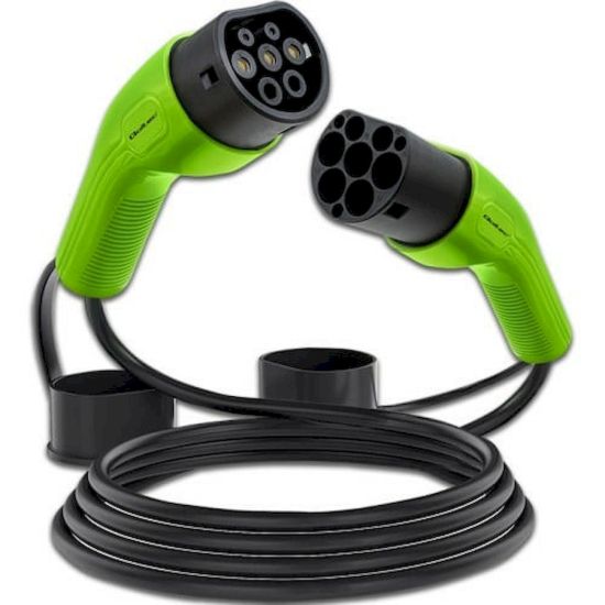 Obrázek Qoltec 52473 KABEL EV TYP2 DO NABÍJENÍ AUTA | 400V | 11KW | 16A | 5M