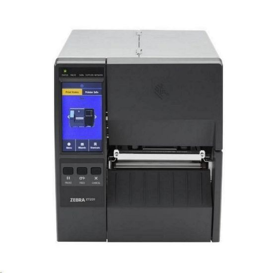 Obrázek Zebra ZT231, 12 dots/ mm (300 dpi), display, EPL, ZPL, ZPLII, USB, USB Host, RS232, BT (BLE), Ethernet