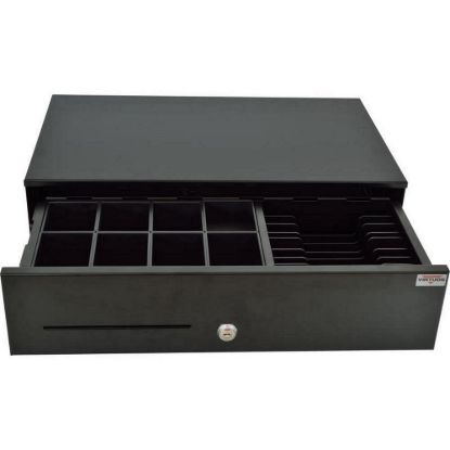Obrázek Virtuos pokladní zásuvka SK- 500CB s kabelem, kov. pořadač 8/ 8, 9- 24V, černá